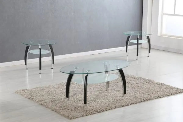 Glass Top Coffee Table Set