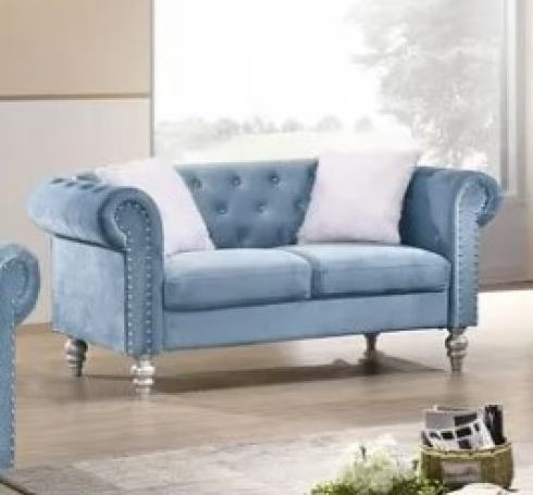 Baby Blue Love Seat