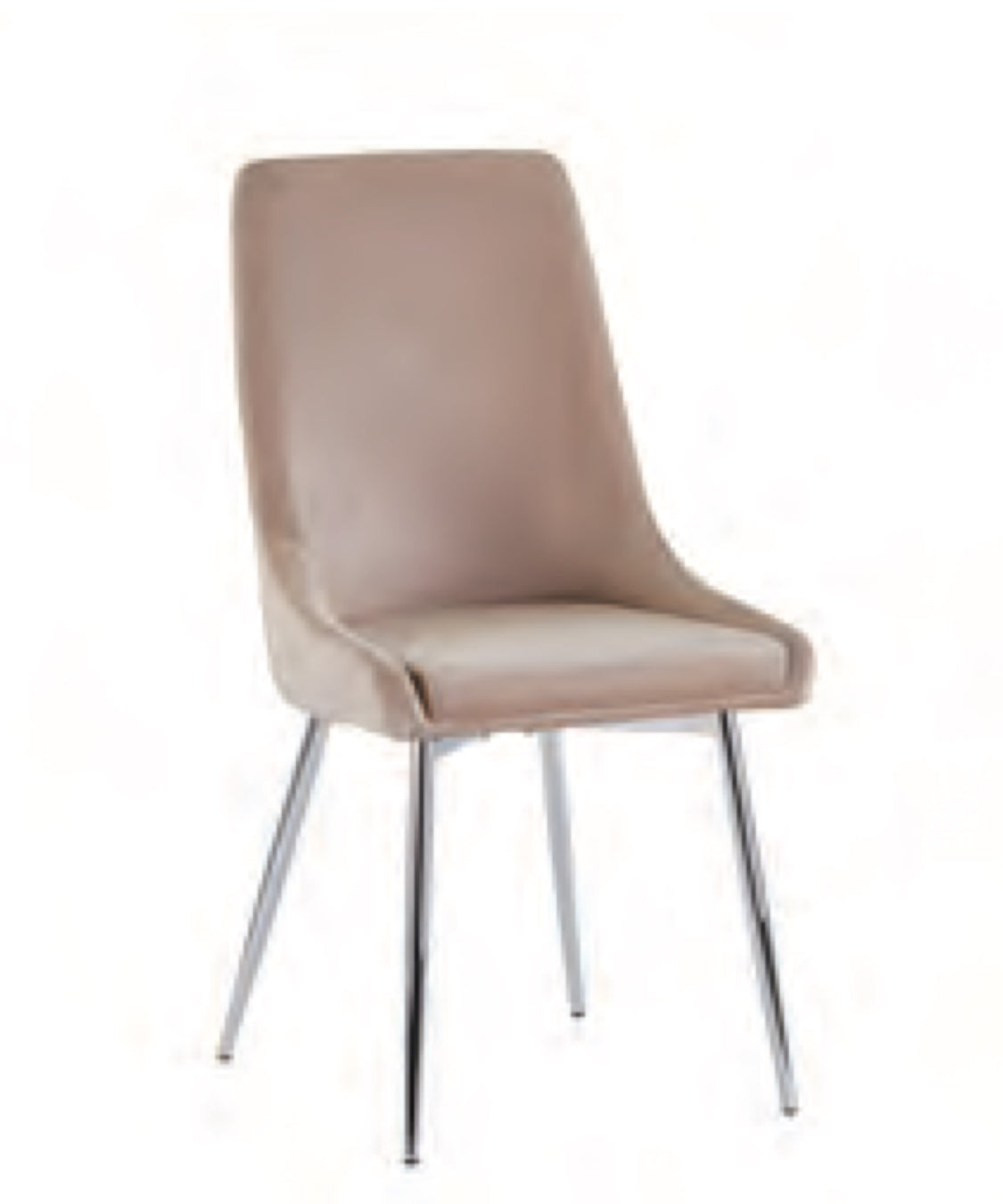 Dining Chair W/ Silver Chair Legs