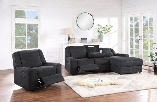 PushBack Sofa & Swivel Chair Set