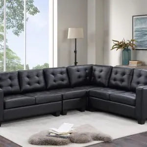 Black Pu Sectional