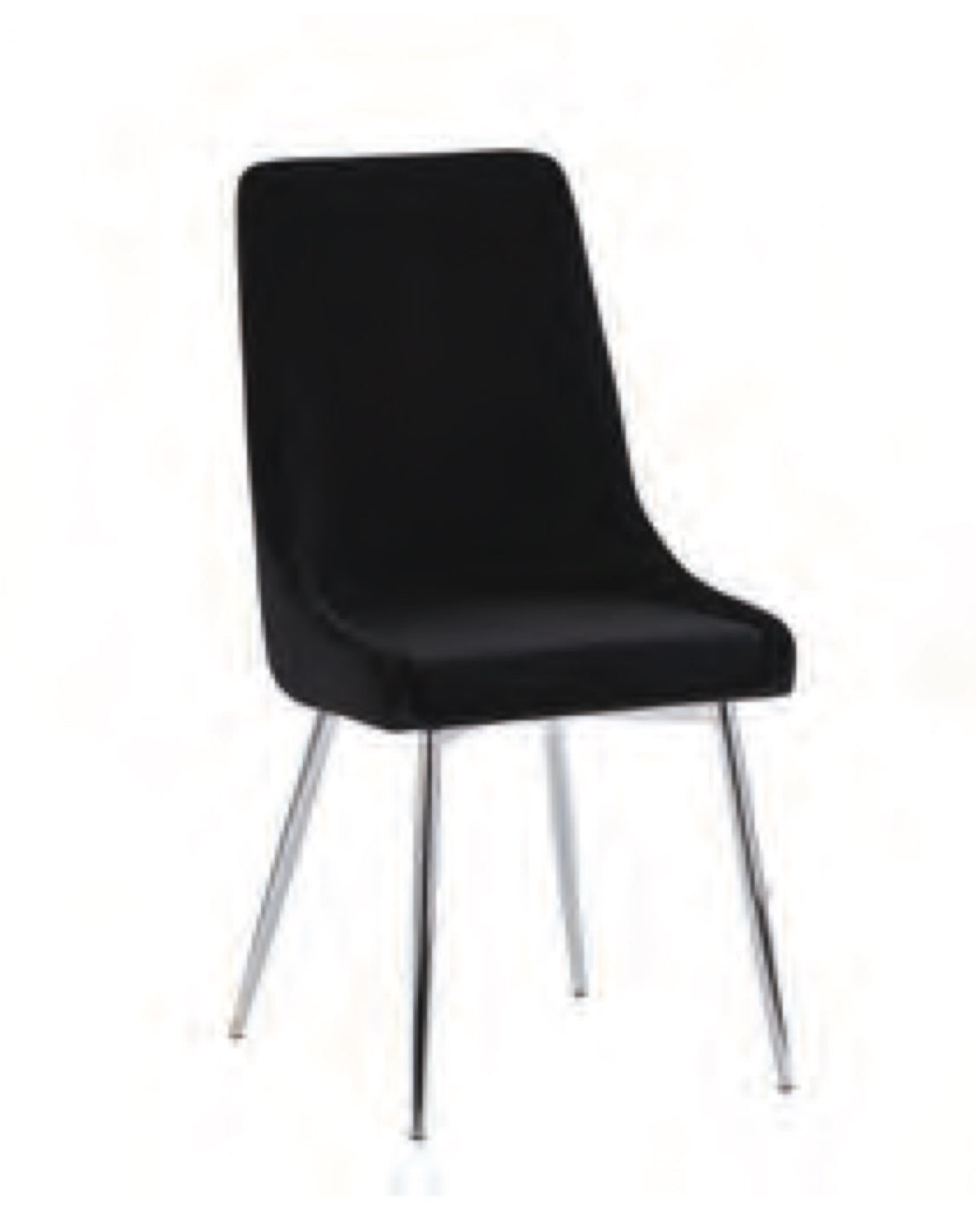 Dining Chair W/ Silver Chair Legs