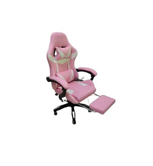 GAMING CHAIR- W/ HEADREST, LUMBAR SUPPORT CUSHION W/ MASSAGE