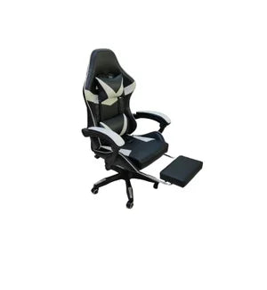 GAMING CHAIR- W/ HEADREST, LUMBAR SUPPORT CUSHION W/ MASSAGE