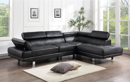 Black Stationary Sectional