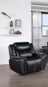 Black Spacious Reclining Chair