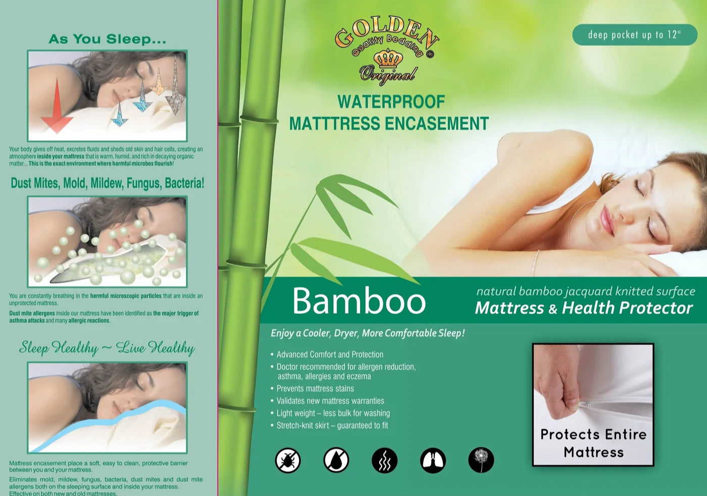 BamBoo Bedding Mattress Protector