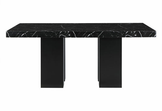 Black Faux Marble Dining Table