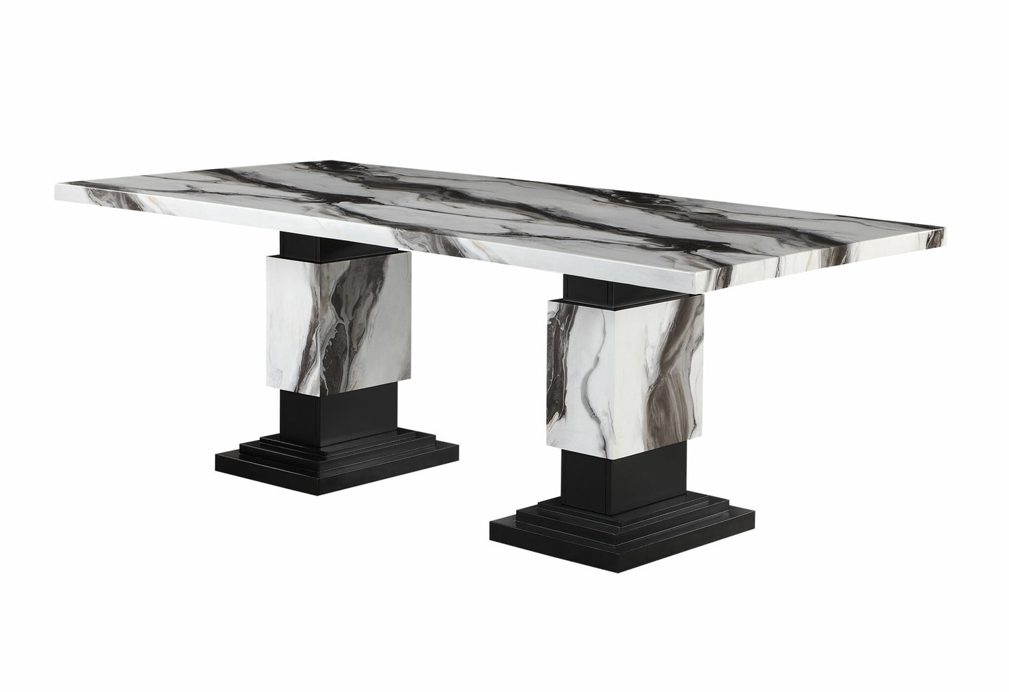 White & Black Dining Table