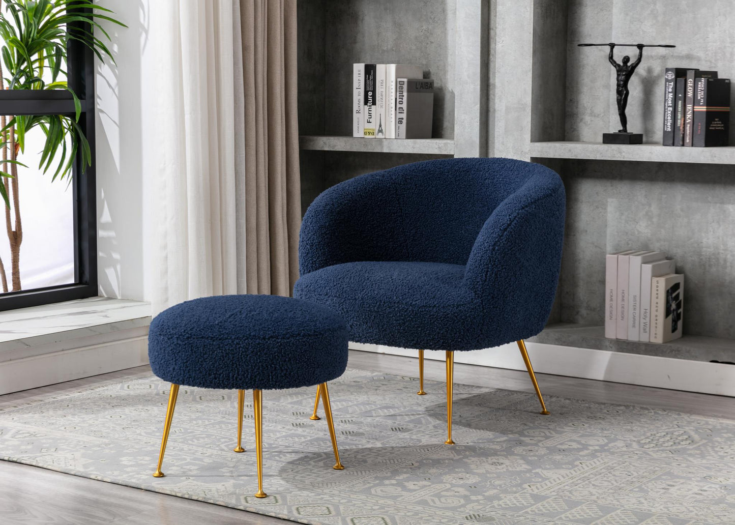 Accent Chair W/ Ottoman