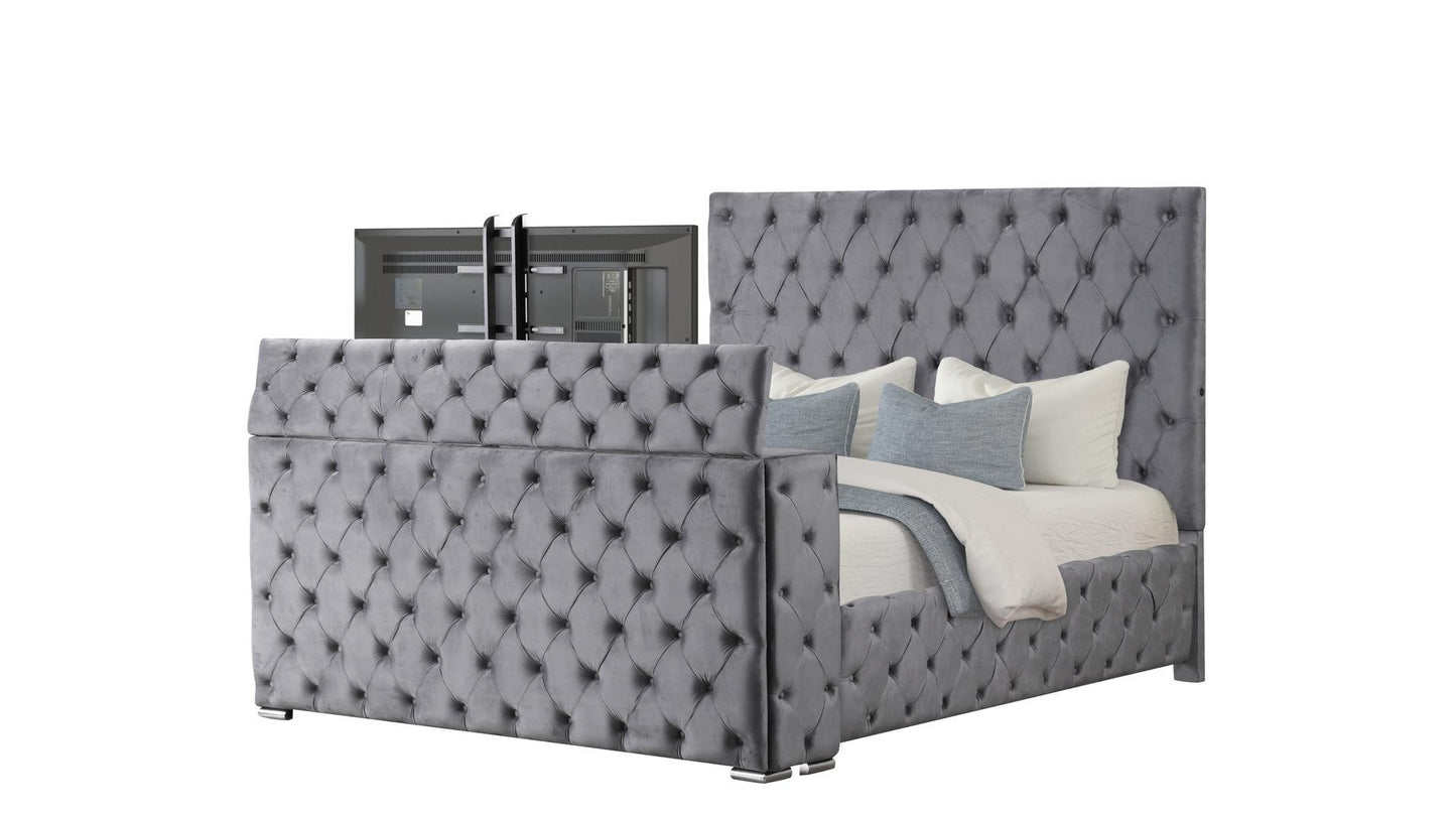 Encore Gray Entertainment Bedroom Set