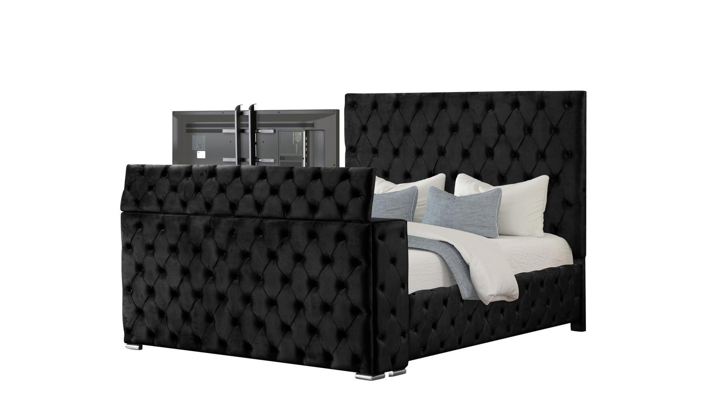 Encore Black Entertainment Bedroom Set