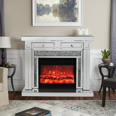 Silver Sequin Fireplace