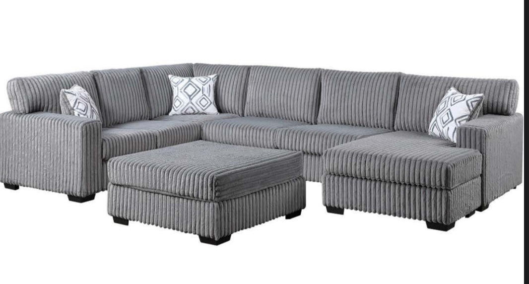 Large Corduroy Sectional set