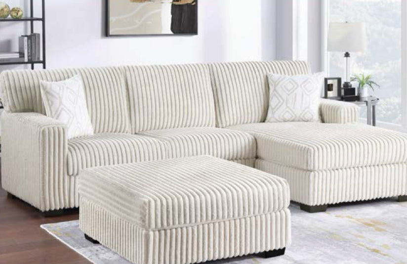 2PC Corduroy Sectional Set