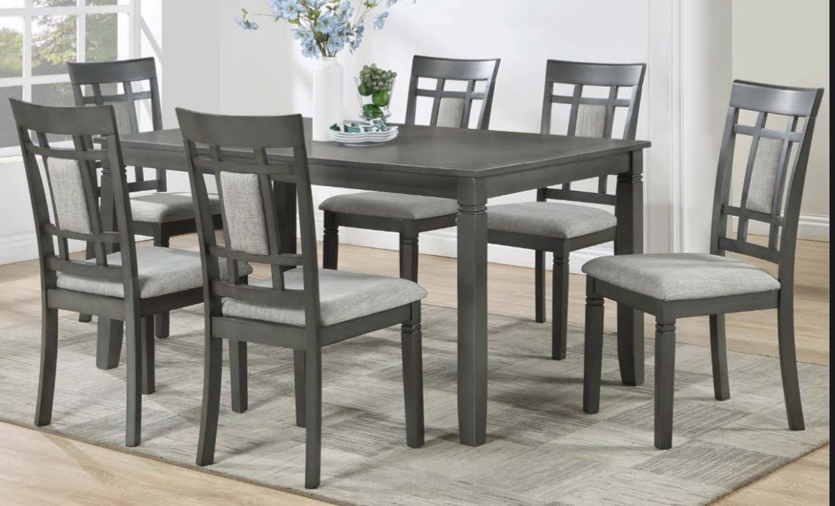 Gray 6 Chair Dining Set