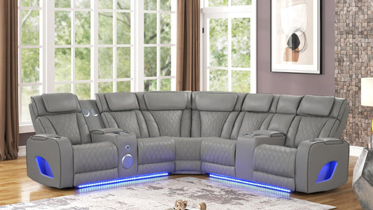 Gray Recliner Living Room set