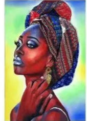 Elegant Black Woman Oil Painting