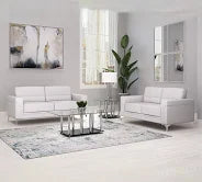 Light Grey Love Seat and Sofa Set