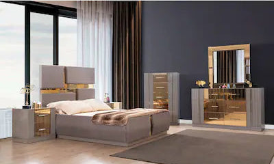 Lorenzo Golden Accent Bedroom Set