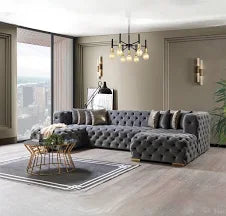 Velvet Gray Sectional