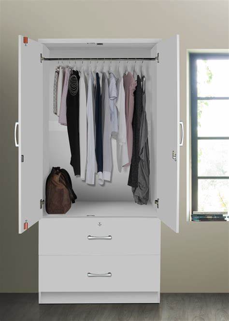 2-Door, 2-Draw Wardrobe Closet