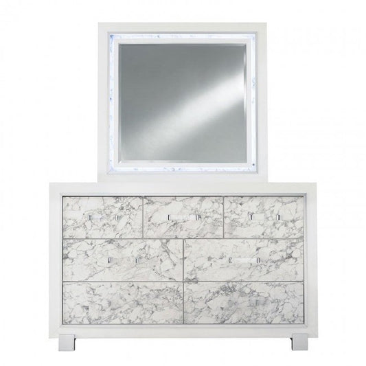 Santorini Long Dresser W/ Mirror & LED