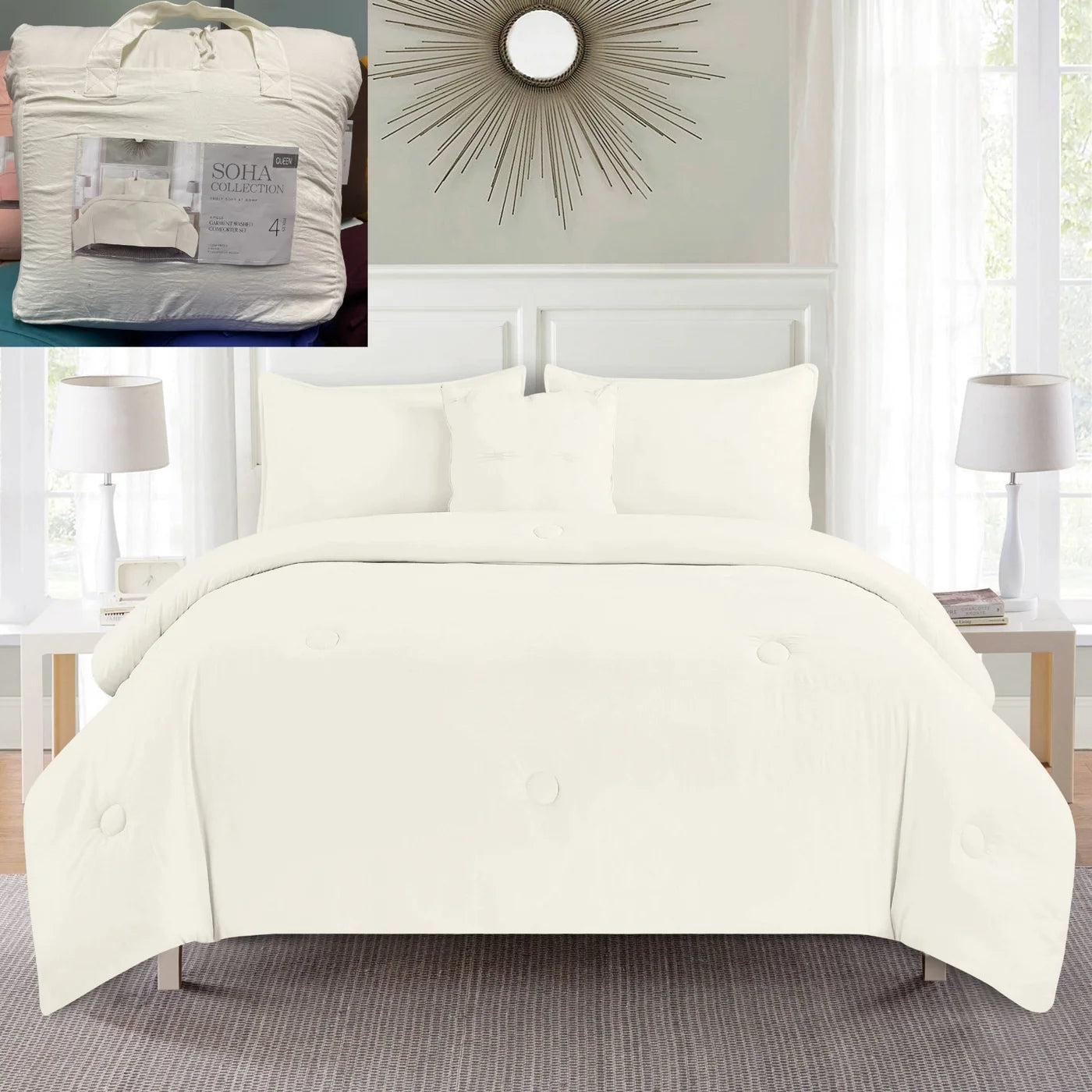 Queen 4pc Comforter Set