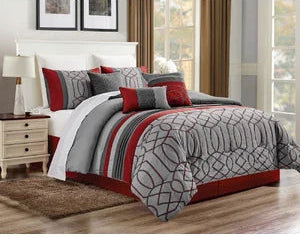 Twin 5pc Embroider Comforter Set