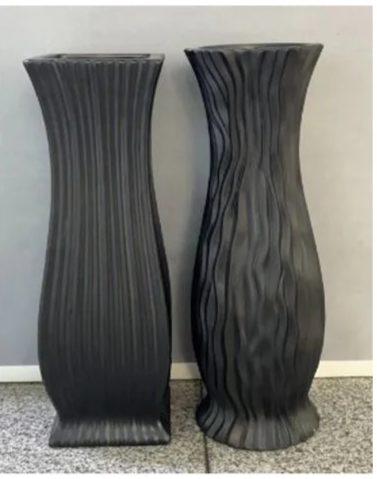 Elegant Black Vase 2pc