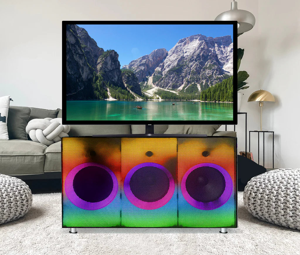 XLITStand Triple Speaker Entertainment Center