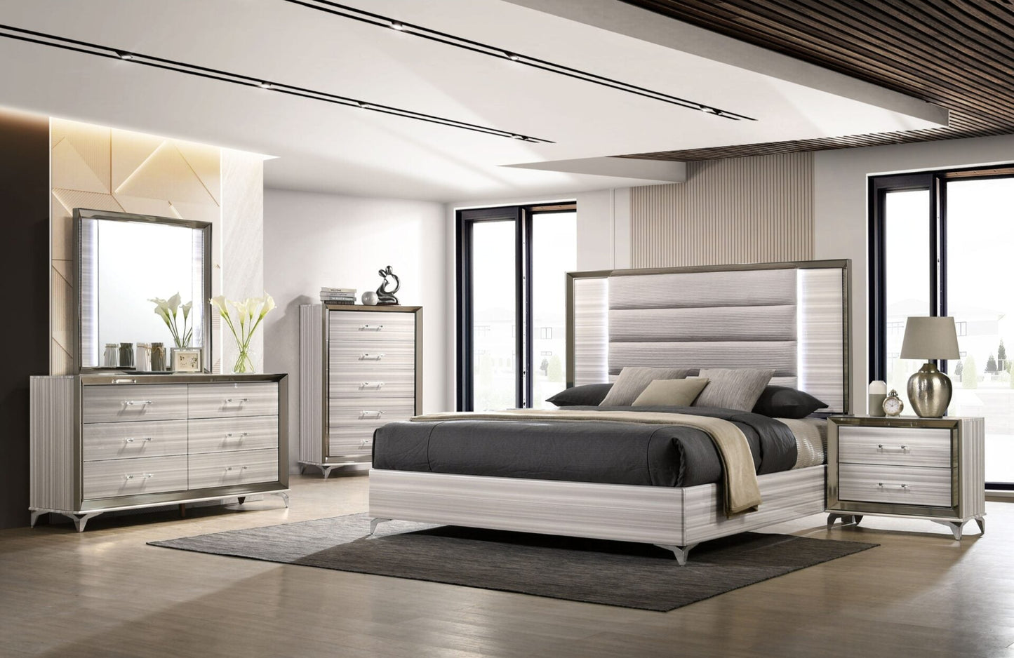 Zambrano Bedroom Set W/  LED