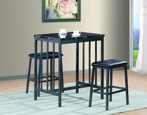 Compact Dining Set W/ 2 stools