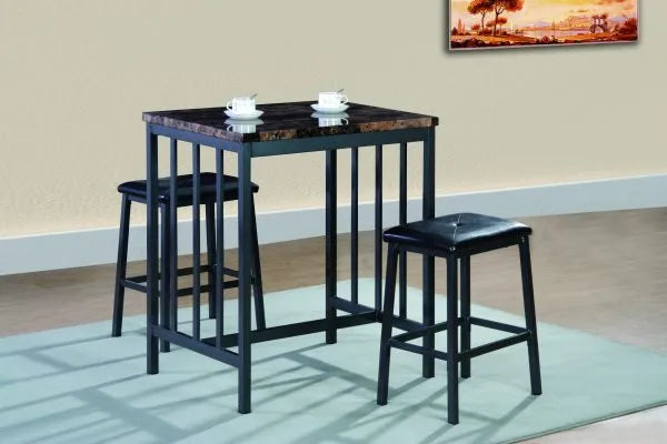 Compact Dining Set W/ 2 stools