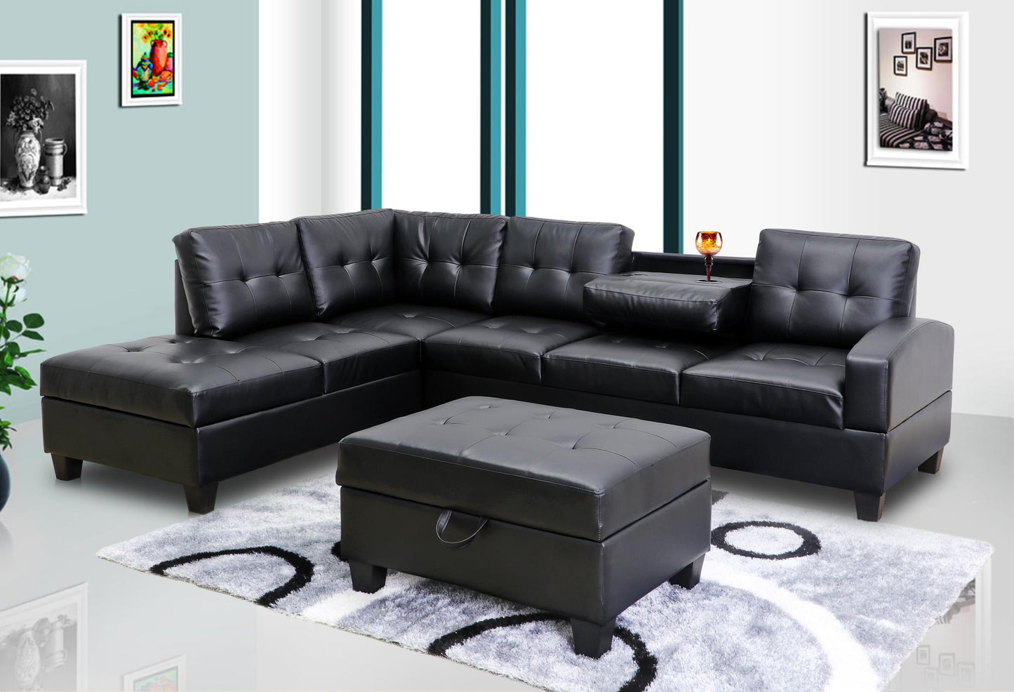 Classic Sectional W/ Ottoman