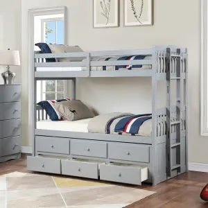 Youth Storage Triple Bunk Bed