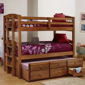 Youth Storage Triple Bunk Bed