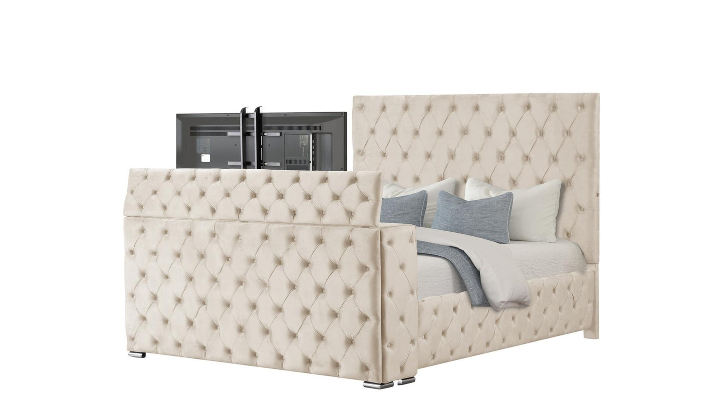 Encore Biege Entertainment Bedroom Set