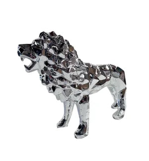 Silver Lion Sculpture (27.5")