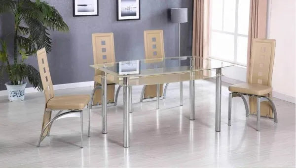 2 -Teir Glass Dining Room Table