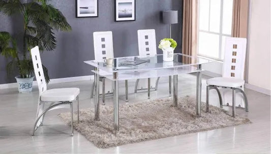 2 -Teir Glass Dining Room Table