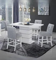 Manaco 5pc Dining Set GRY/WHT