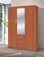 3 Door Wardrobe Closet W/ Mirror