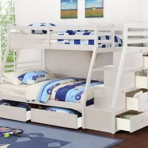 Double Bunk Bed W/ Staircase & Draw