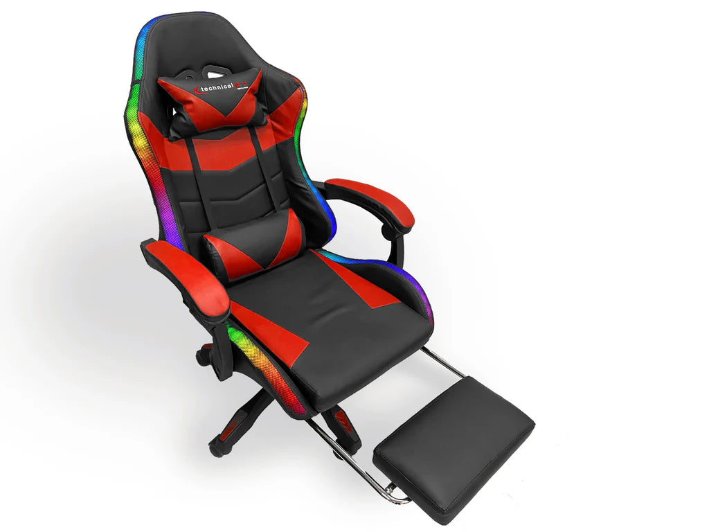 Rechargeable Rocking Gaming Chair W/ Footrest